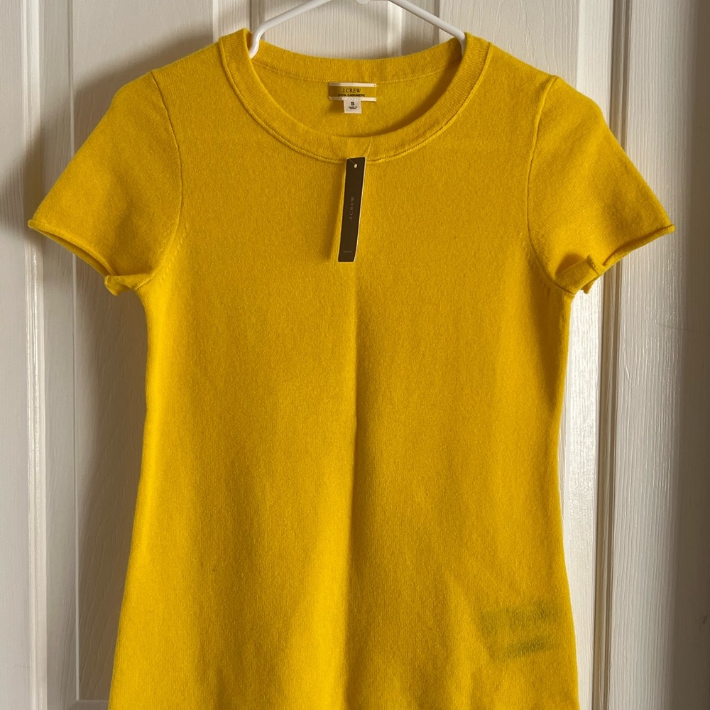 J. Crew Mustard Yellow Cashmere Sweater